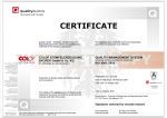 Certfikat ISO 9001:2015 COLOP Austria