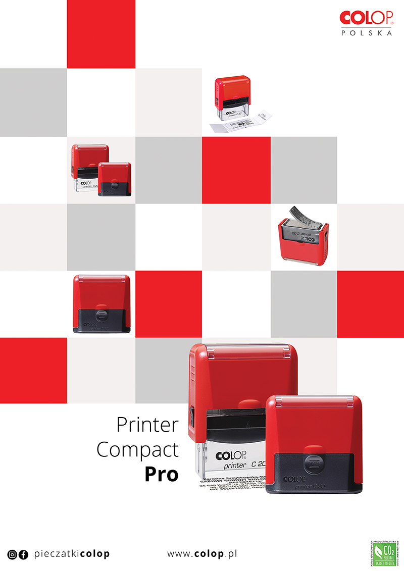 Plakat Printer Compact PRO czerwony
