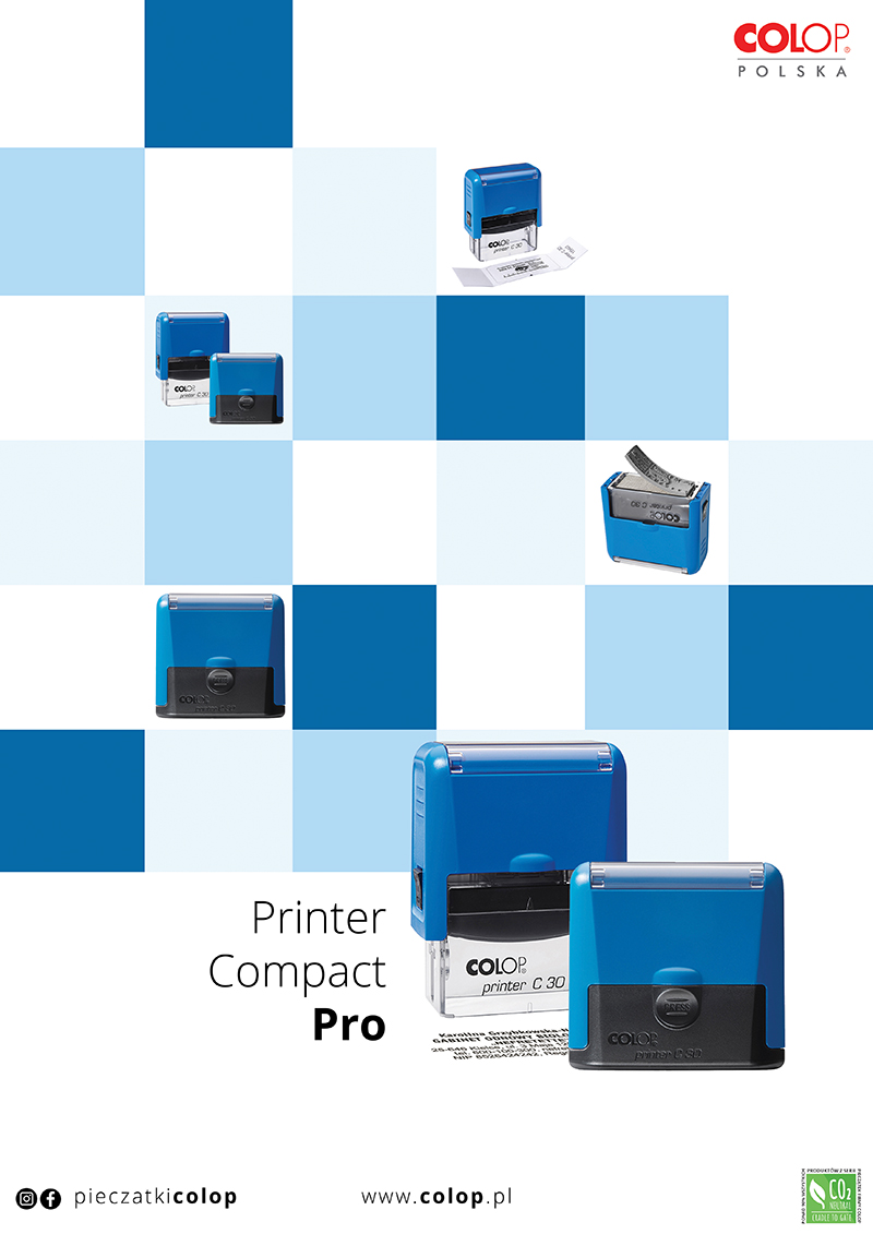 Plakat Printer Compact PRO niebieski