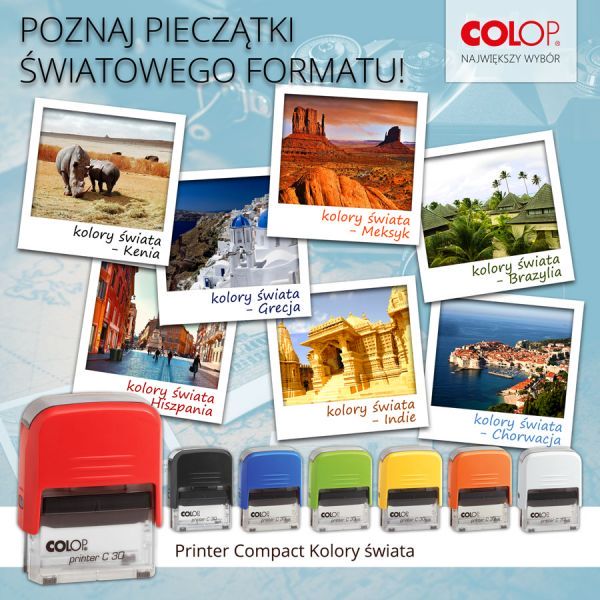 Kolorowe pieczątki Printer COMPACT Kolory Świata