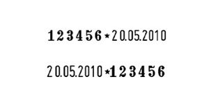 Numerator + datownik HORRAY H18 wzór odbicia